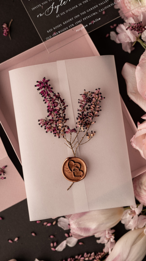 cinnamon rose wedding invitations