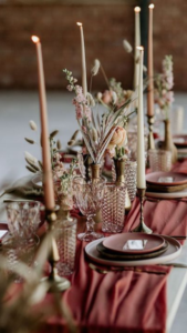 cinnamon rose table setting