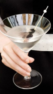 black and white wedding cocktail