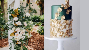 emerald and gold wedding