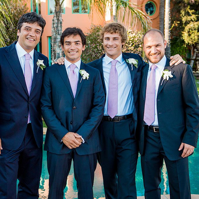 Lavender and Navy Blue groomsmen