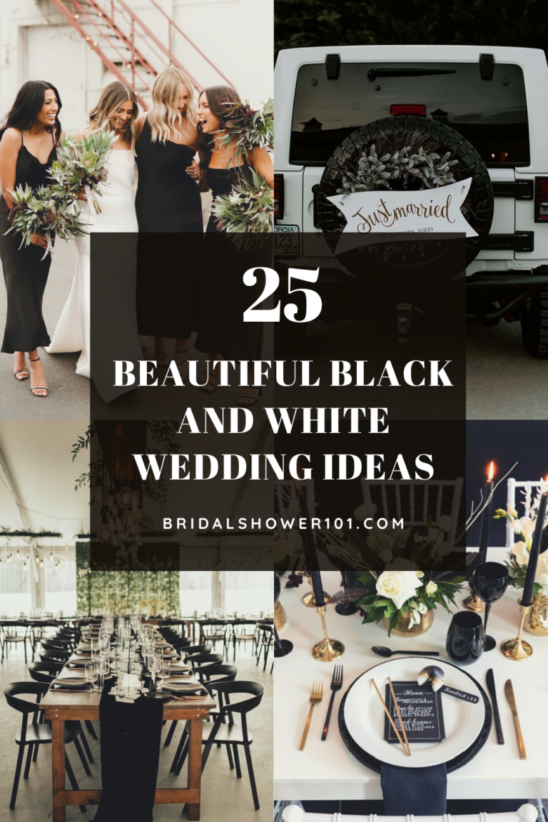 Black and White Wedding Ideas Bridal Shower 101