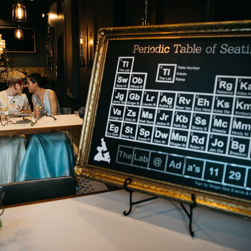 wedding seating chart periodic table
