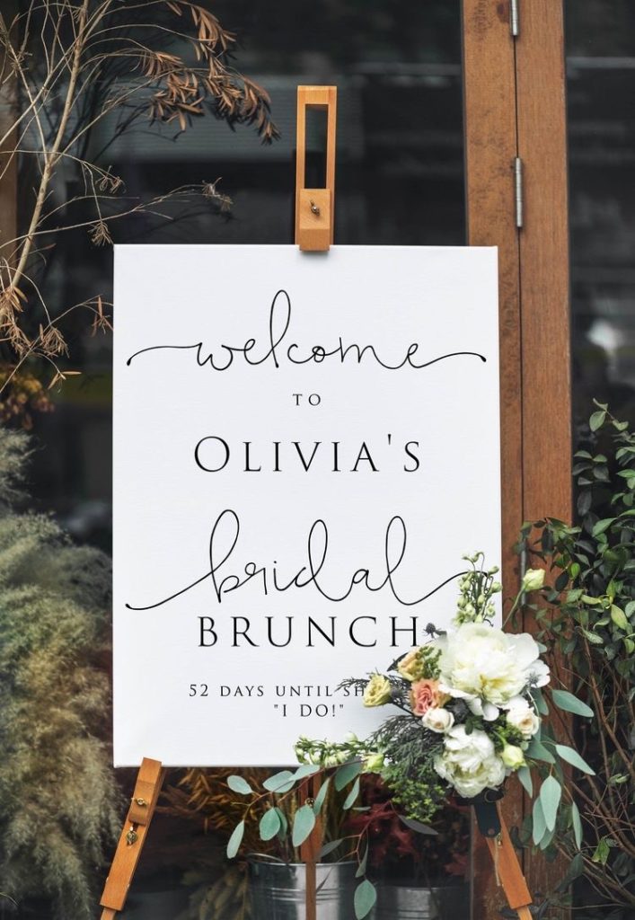 bridal shower decoration ideas sign