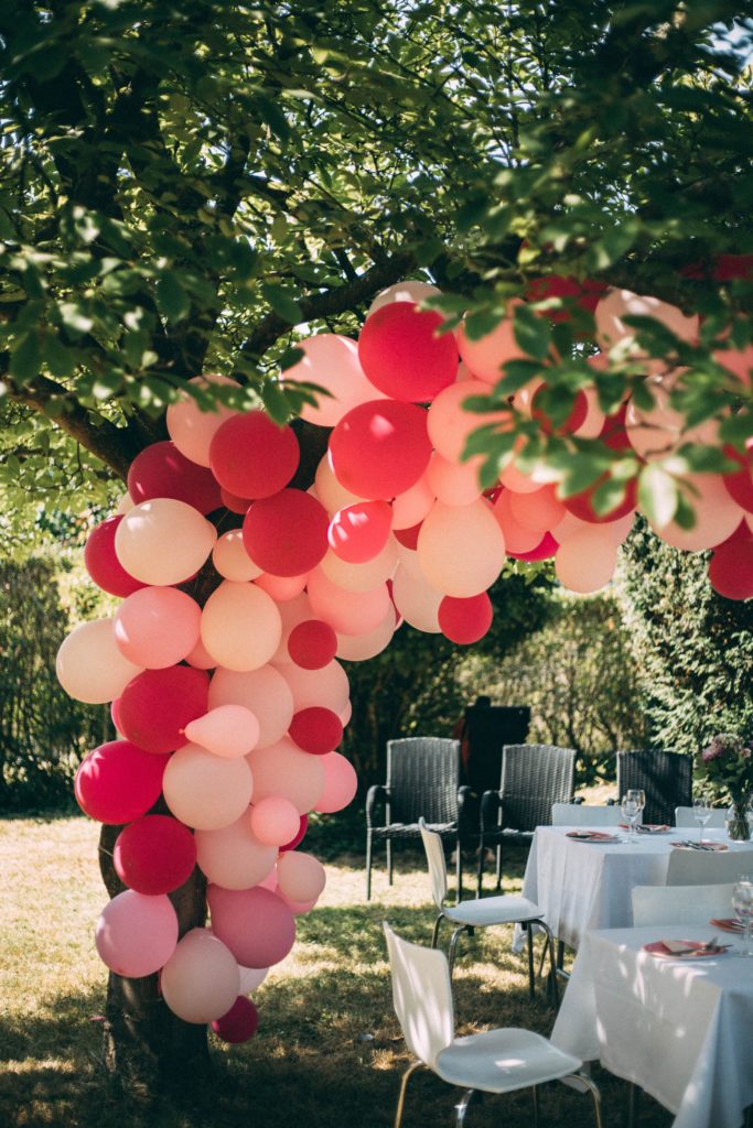 Bridal shower decoration ideas balloon garden