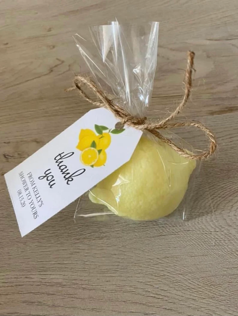 Bridal shower soap favors Lemon