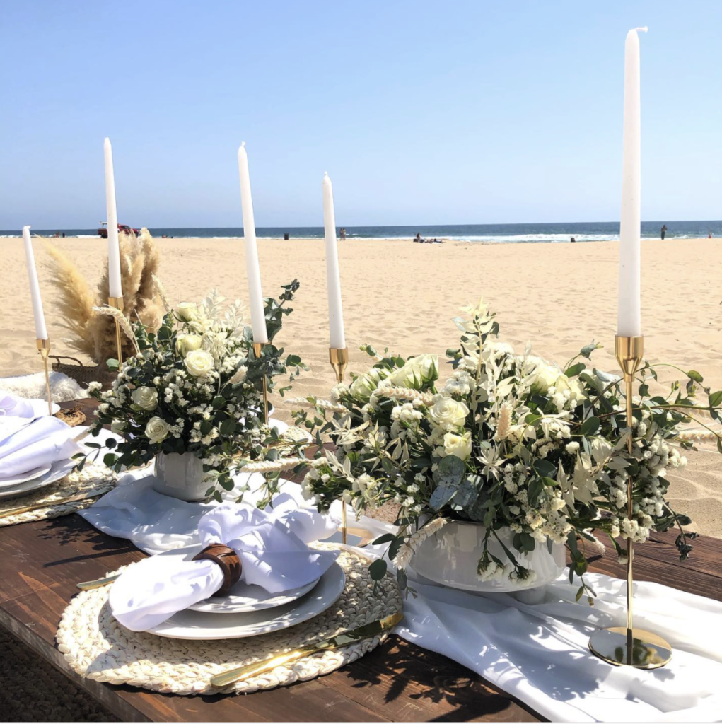 Brautparty-Dekorationen zum Thema Strand