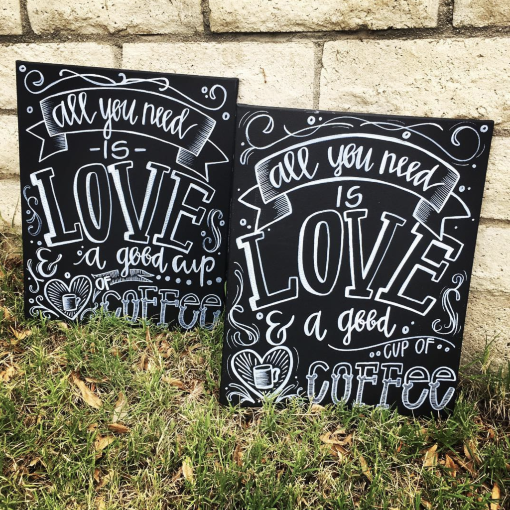 coffee themed bridal shower signage