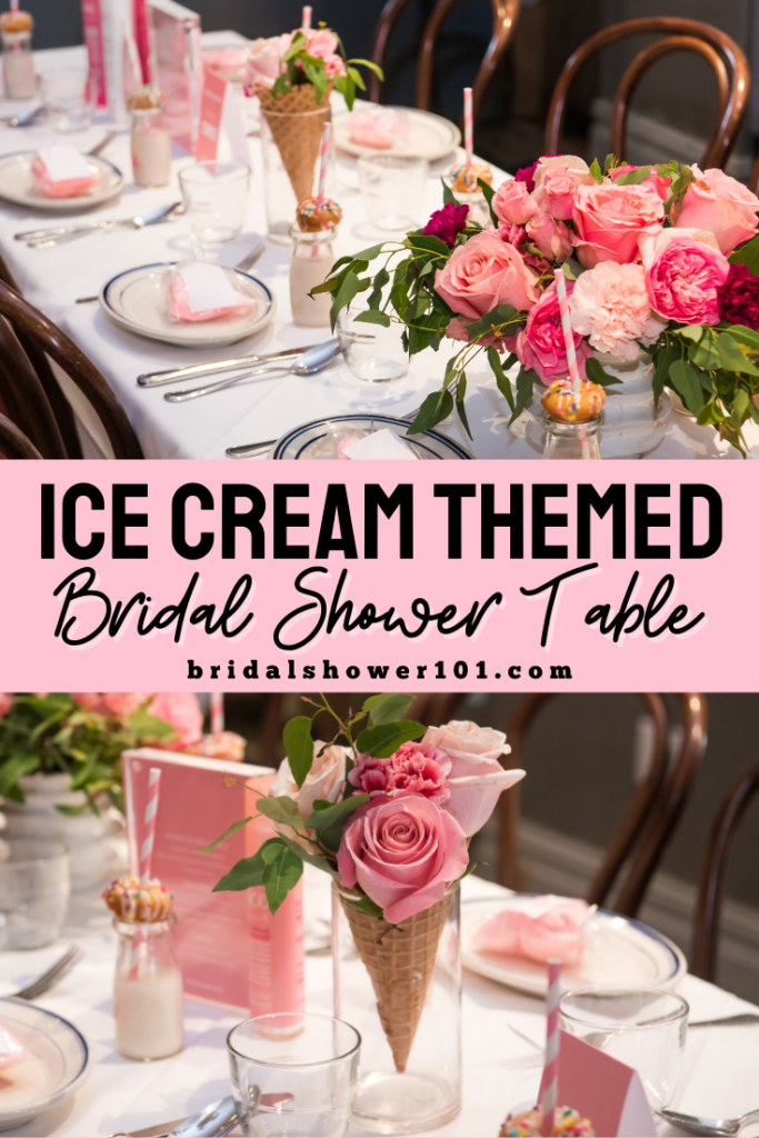 ice cream bridal shower table ideas