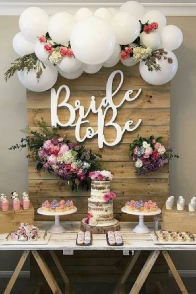 rustic bridal shower table ideas