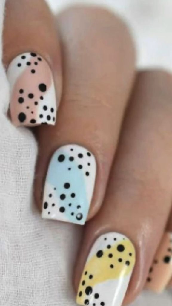 bachelorette party nails dots