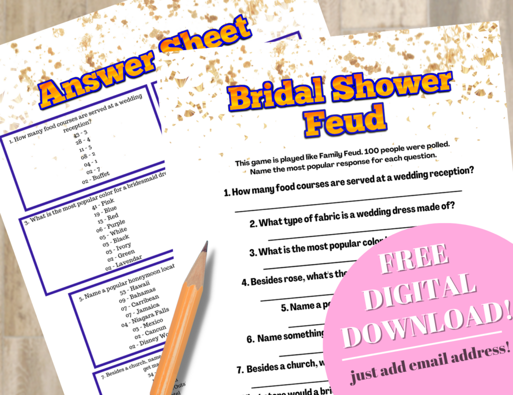 bridal shower family feud