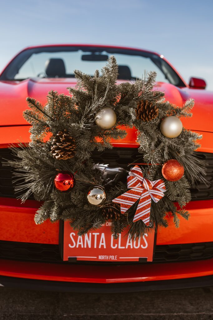 christmas car decorations wreath