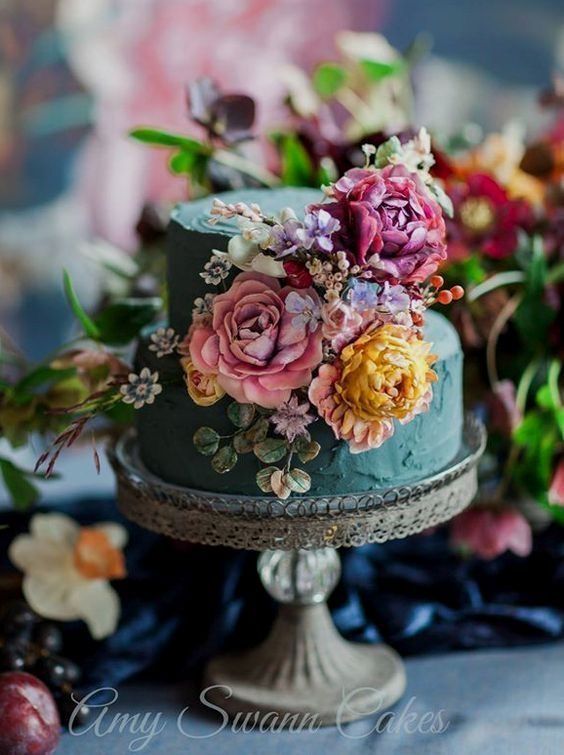 jewel tone wedding cake