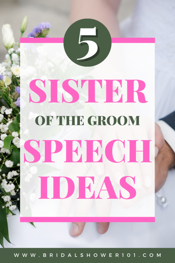 sister of the groom speech