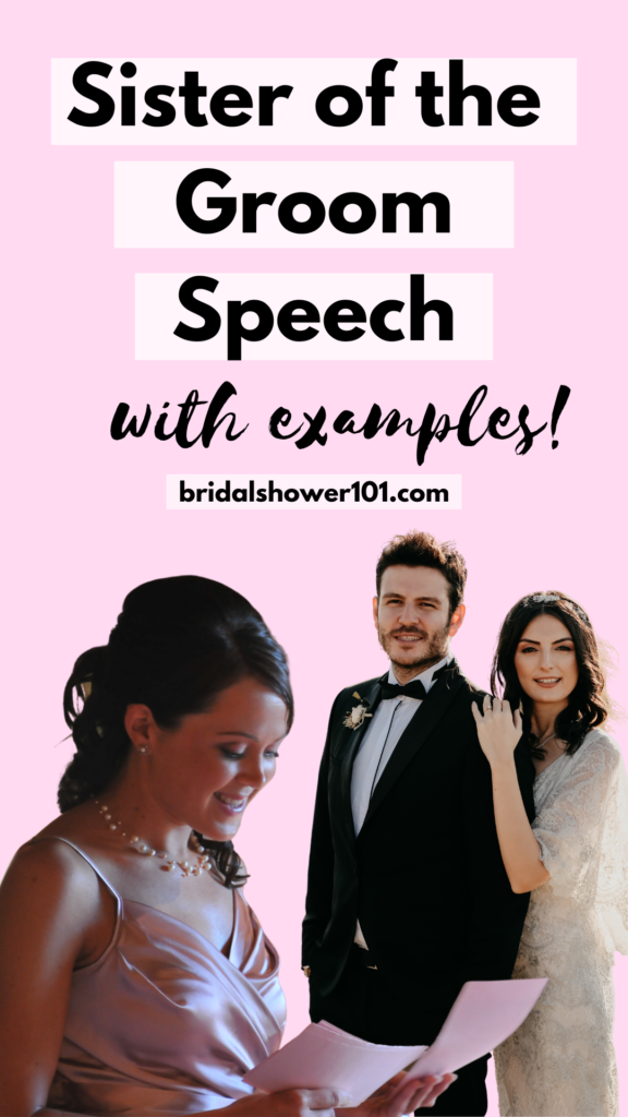 Sister Of The Groom Speech Ideas For Wedding Bridal Shower 101