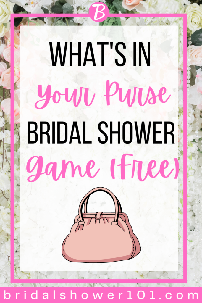 whats in your purse bridal shower game