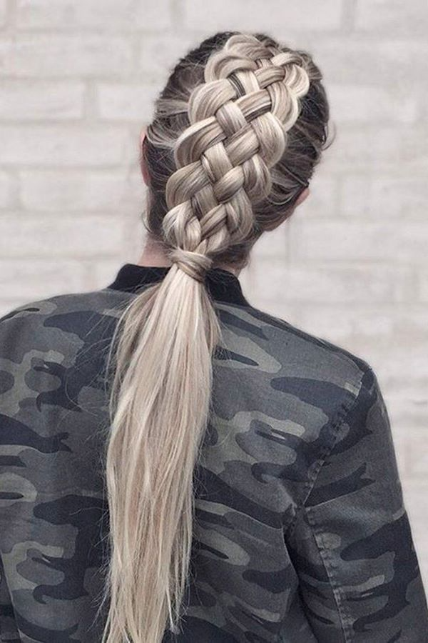 viking wedding hairstyles braided ponytail