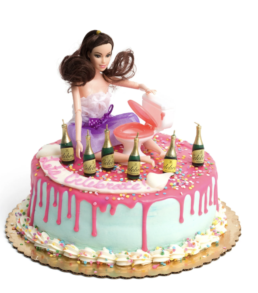barbie bachelorette party cake