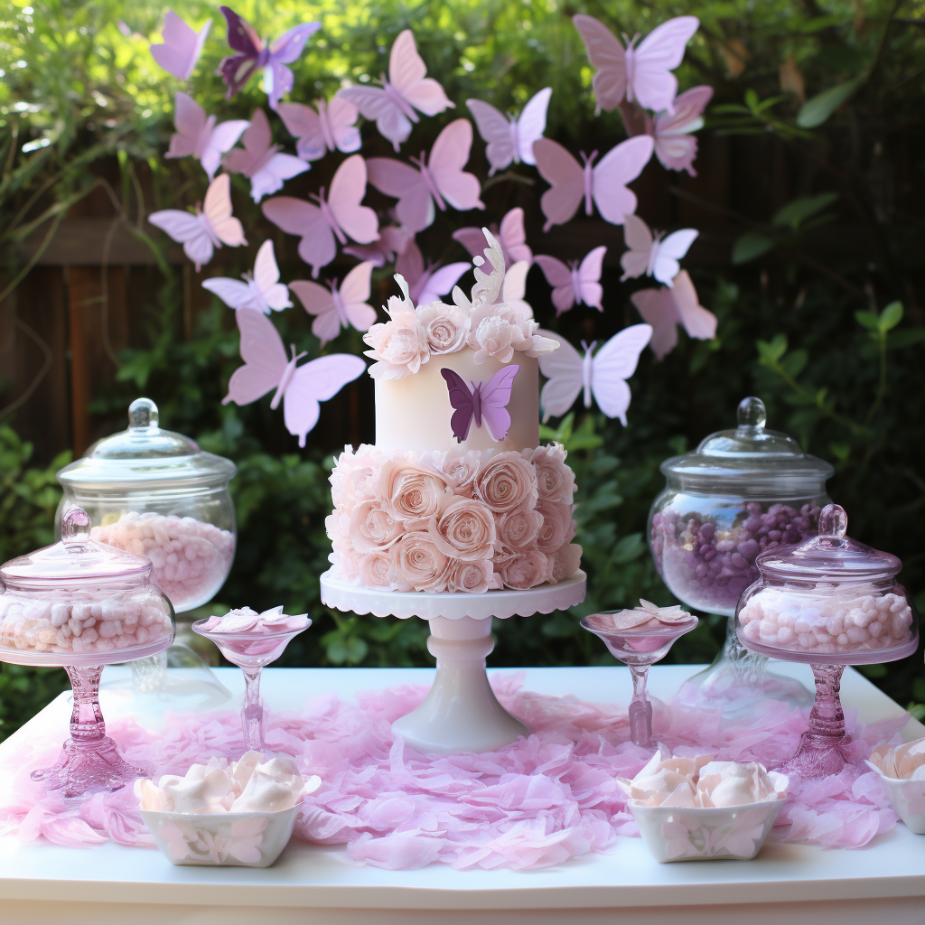 butterfly bridal shower desserts