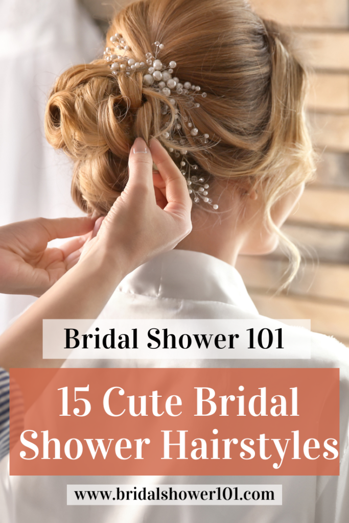 bridal shower hair braided bun