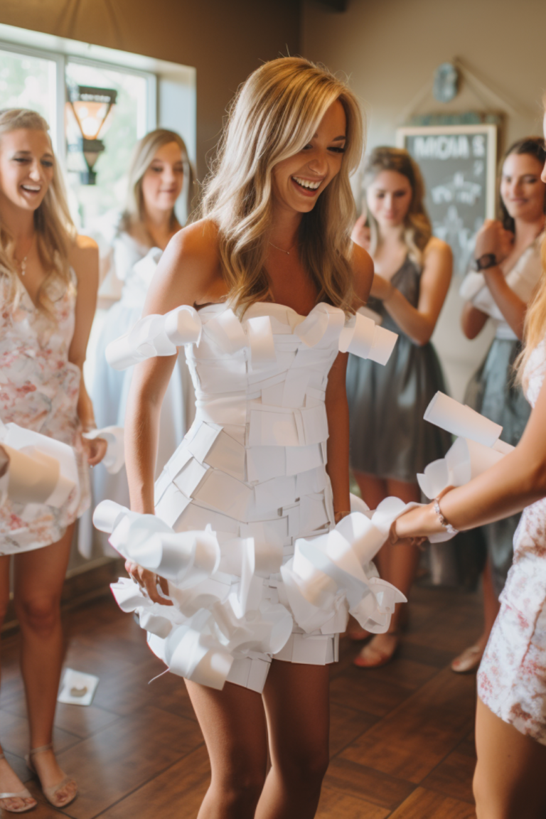 Toilet Paper Dress Bridal Shower Game Bridal Shower 101