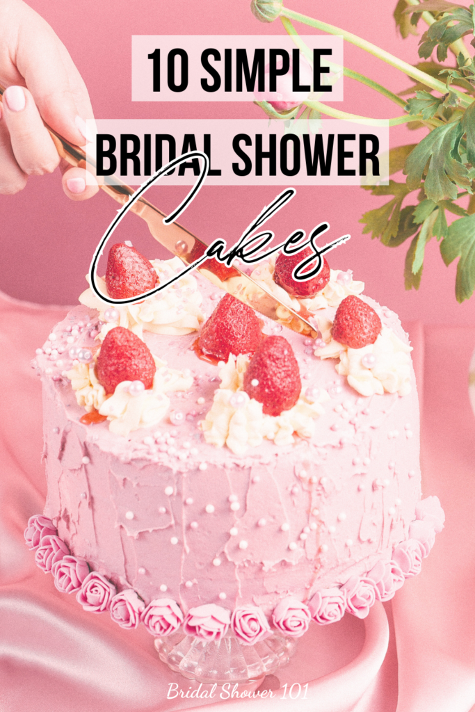 simple bridal shower cake 2