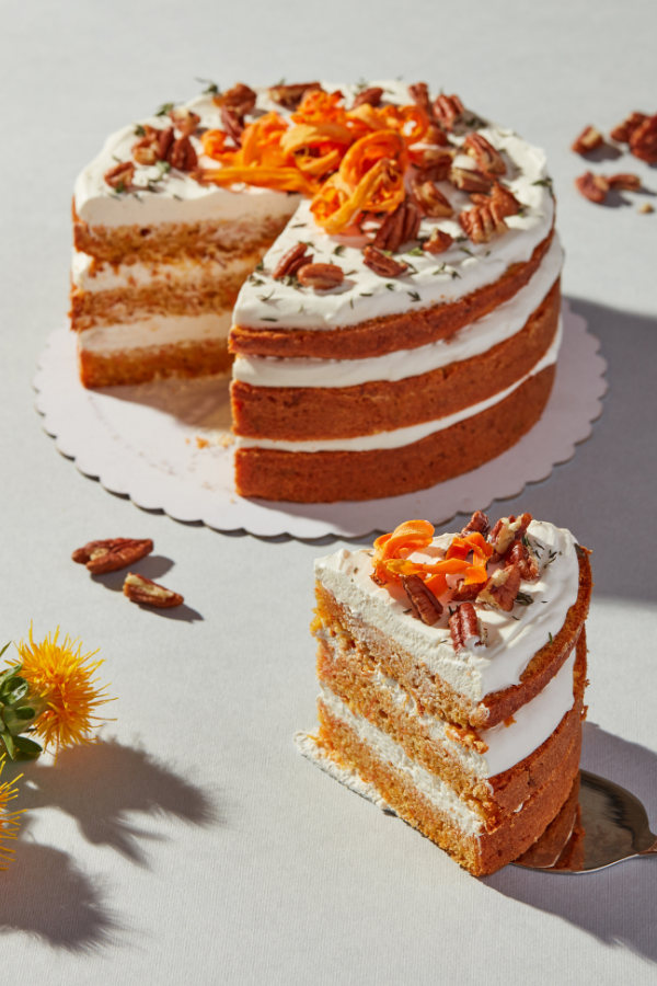 simple bridal shower cake carrot