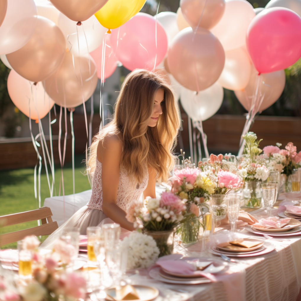 picnic bridal shower balloons