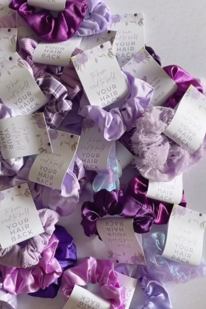 purple bridal shower ideas favors