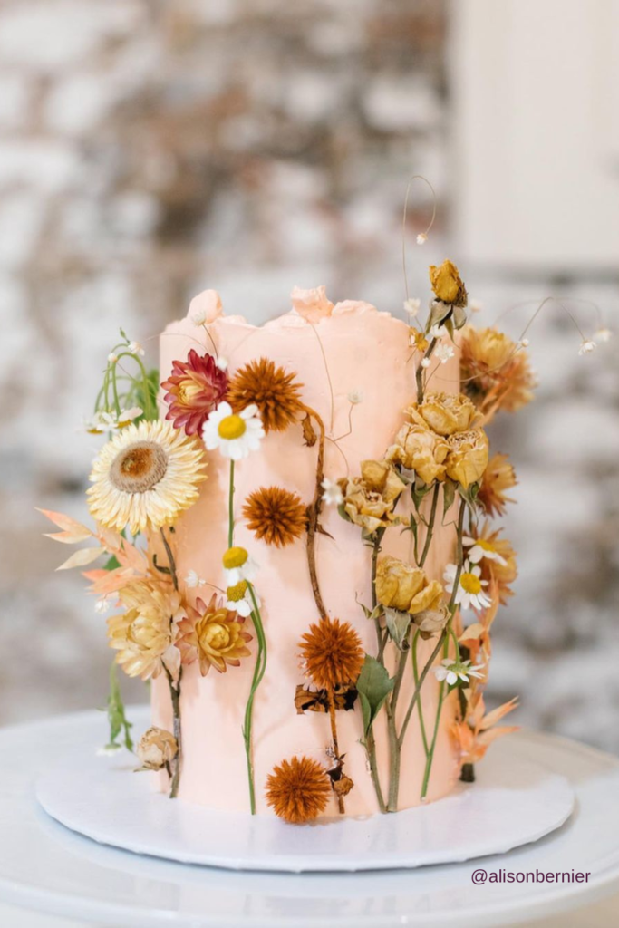 citrus themed bridal shower cake