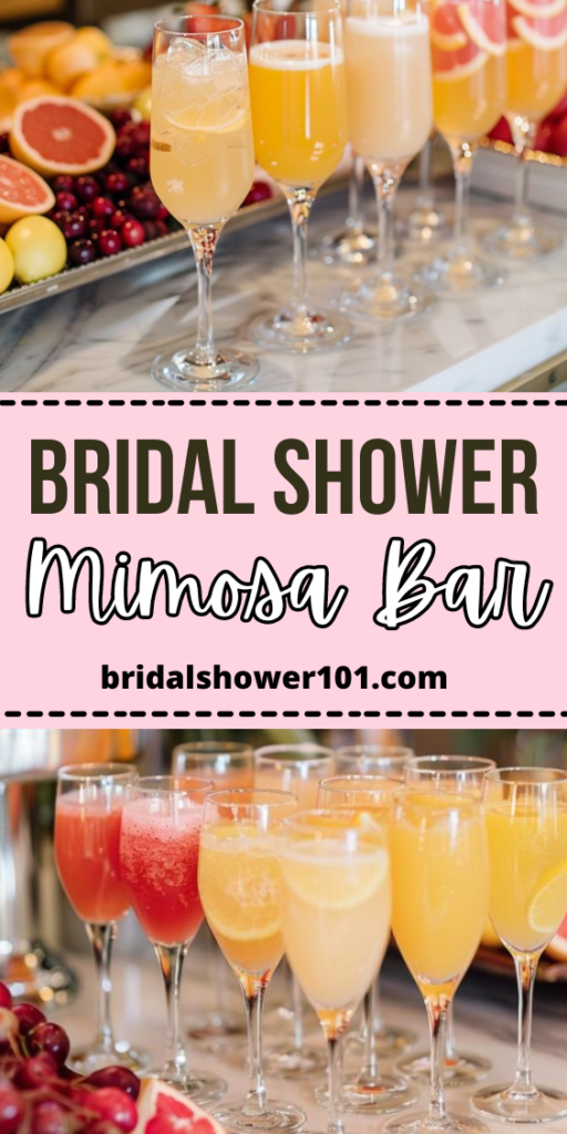 bridal shower mimosa bar