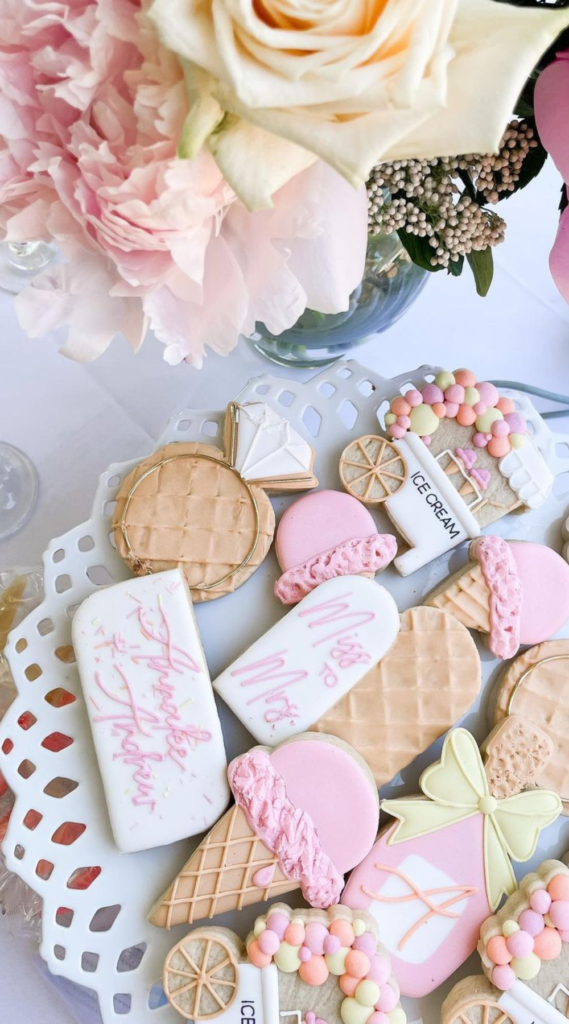 she's been scooped up bridal shower  cookies