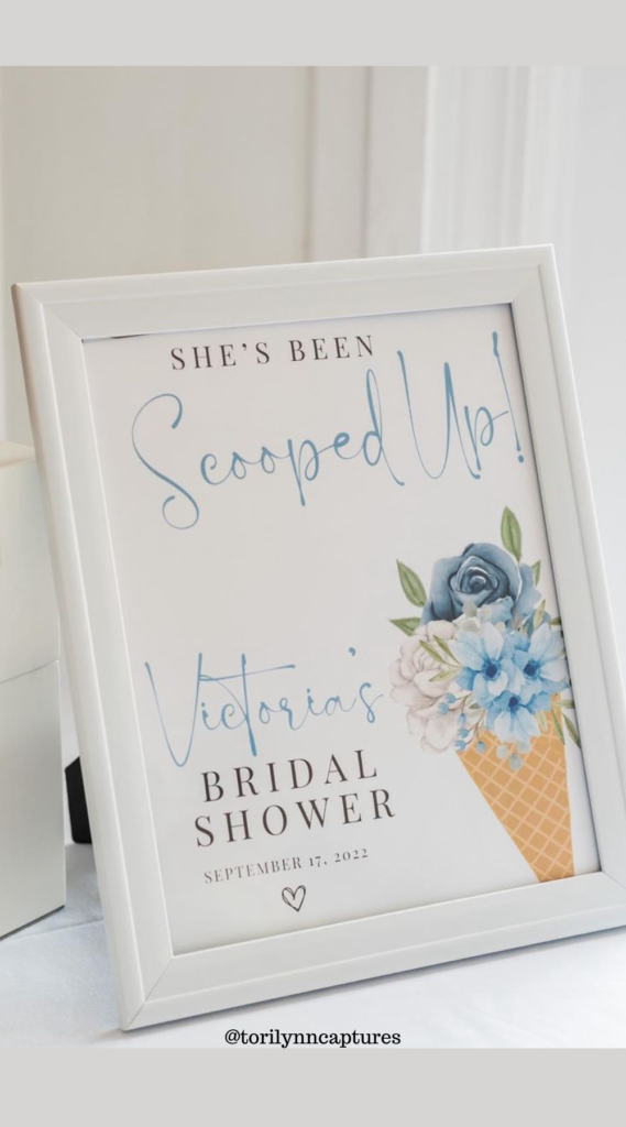 she's been scooped up bridal shower signs