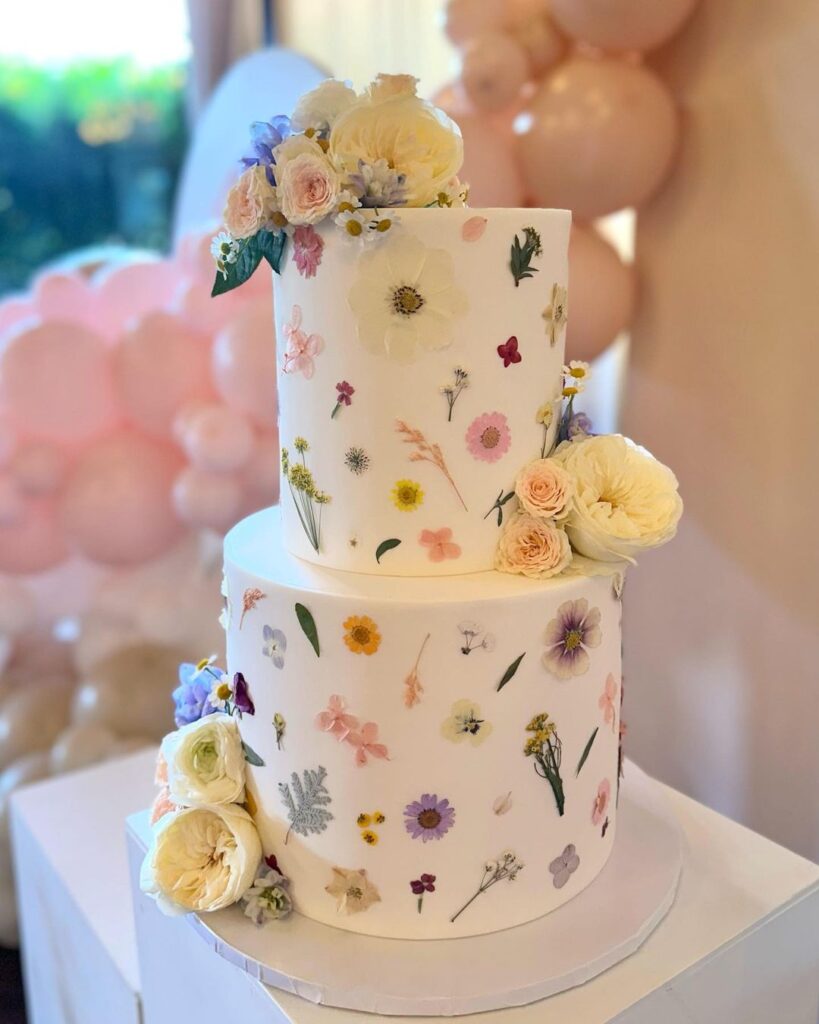 summer bridal shower cake