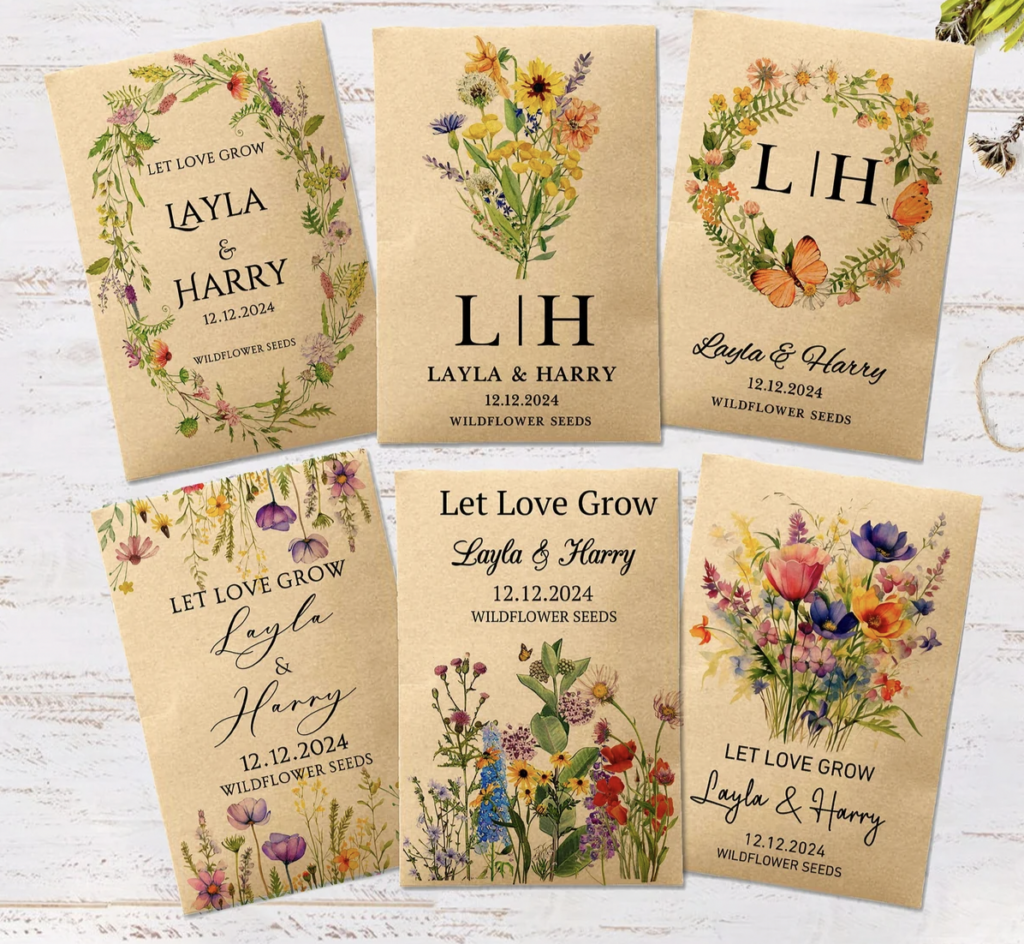 wildflower bridal shower favors