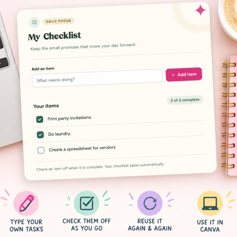 Interactive Daily Checklist: A Simple Way to Stay Organized